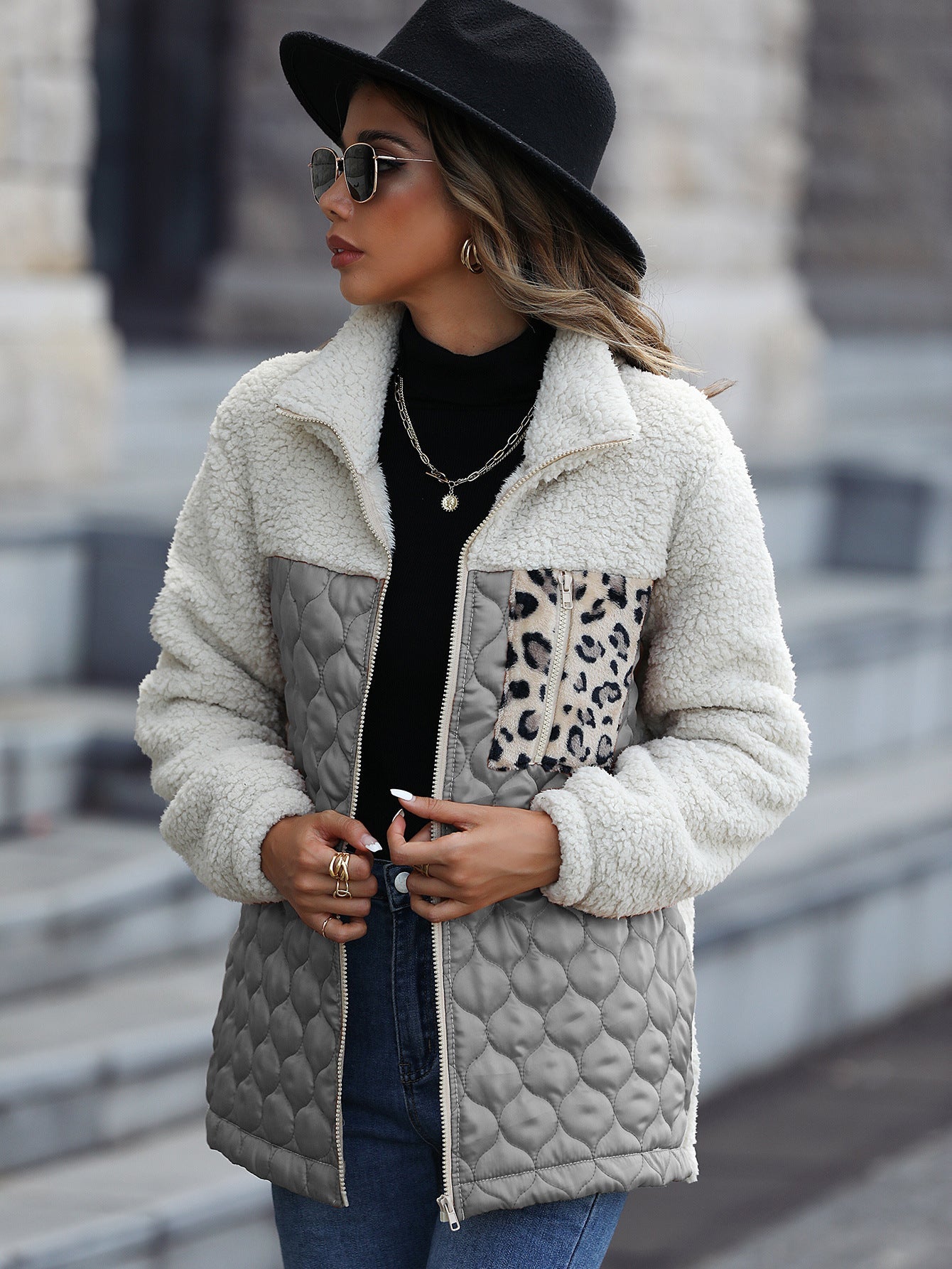 Women's Double-Sided Fleece Jacket – Cozy & Stylish Animal Print 5