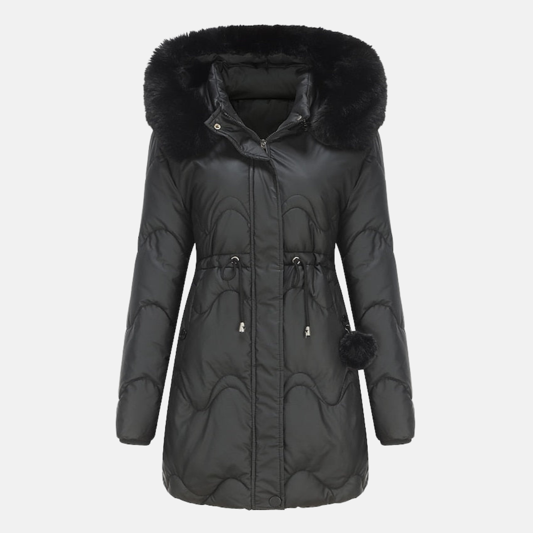 Women's Faux Fur Jacket - Cozy Winter Coat with Detachable Hood 1