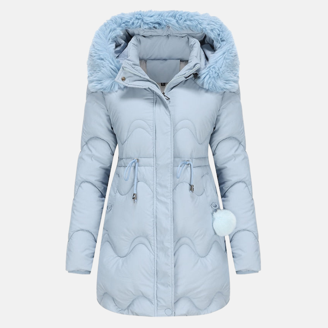 Women's Faux Fur Jacket - Cozy Winter Coat with Detachable Hood 2