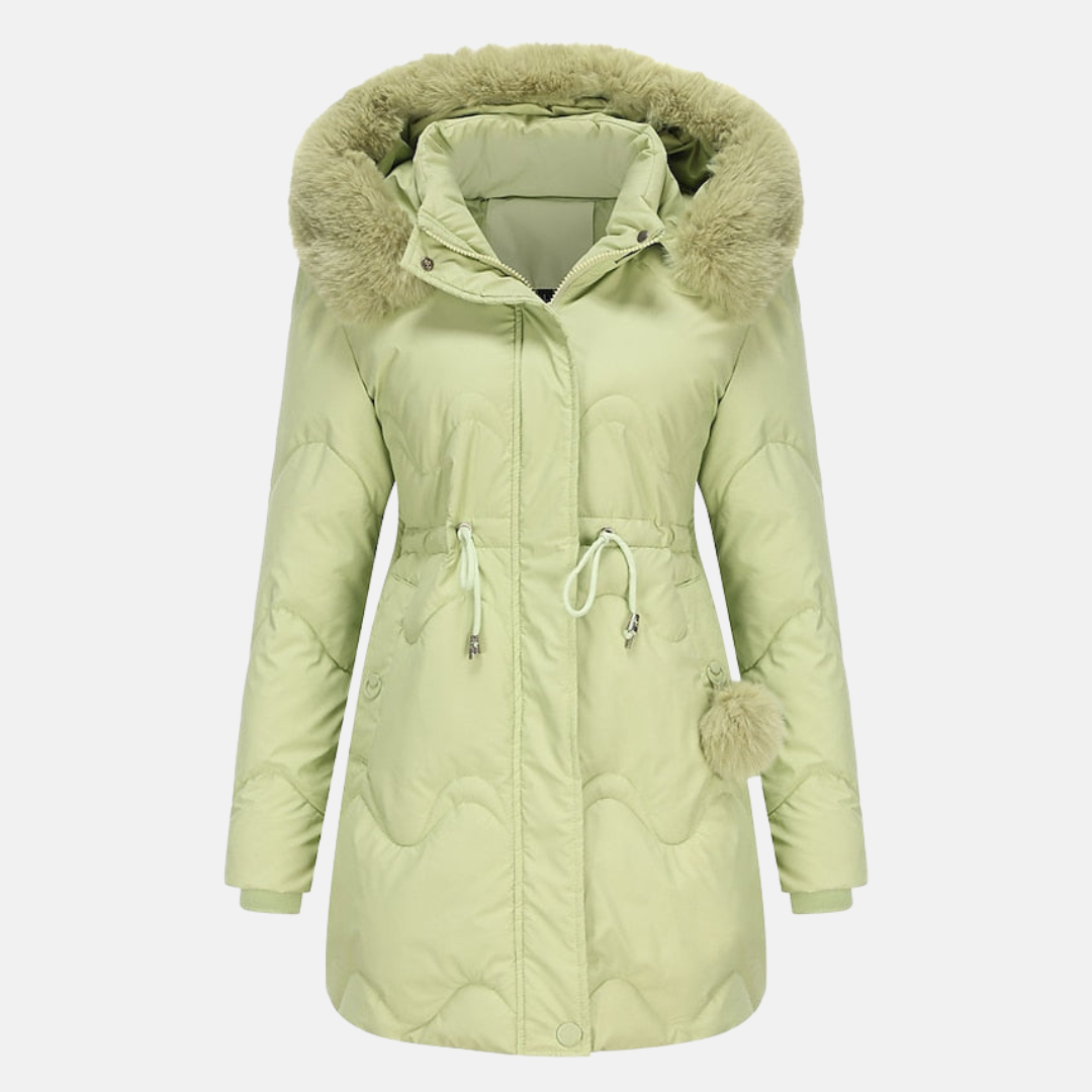Women's Faux Fur Jacket - Cozy Winter Coat with Detachable Hood 3
