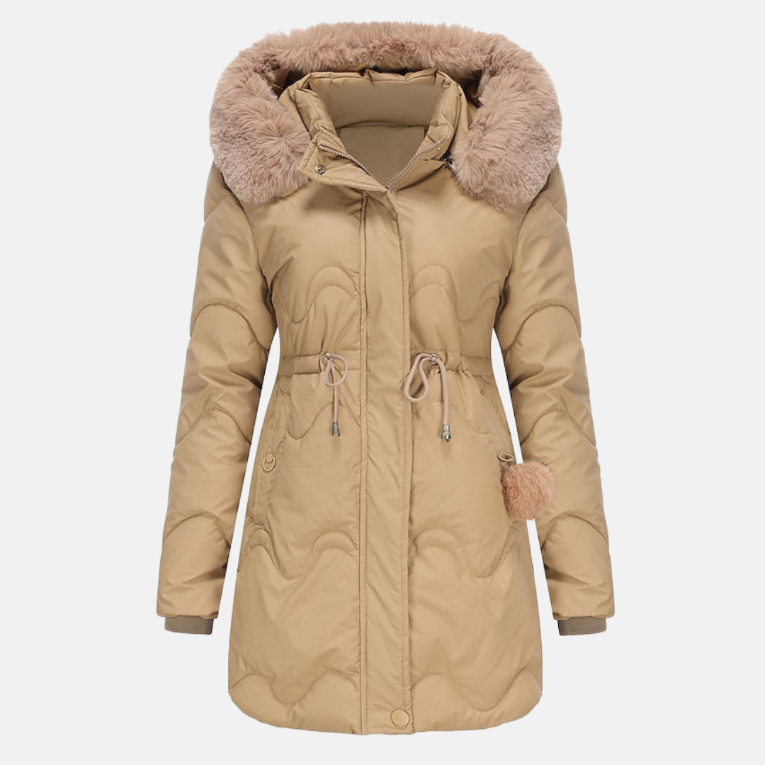Women's Faux Fur Jacket - Cozy Winter Coat with Detachable Hood 4