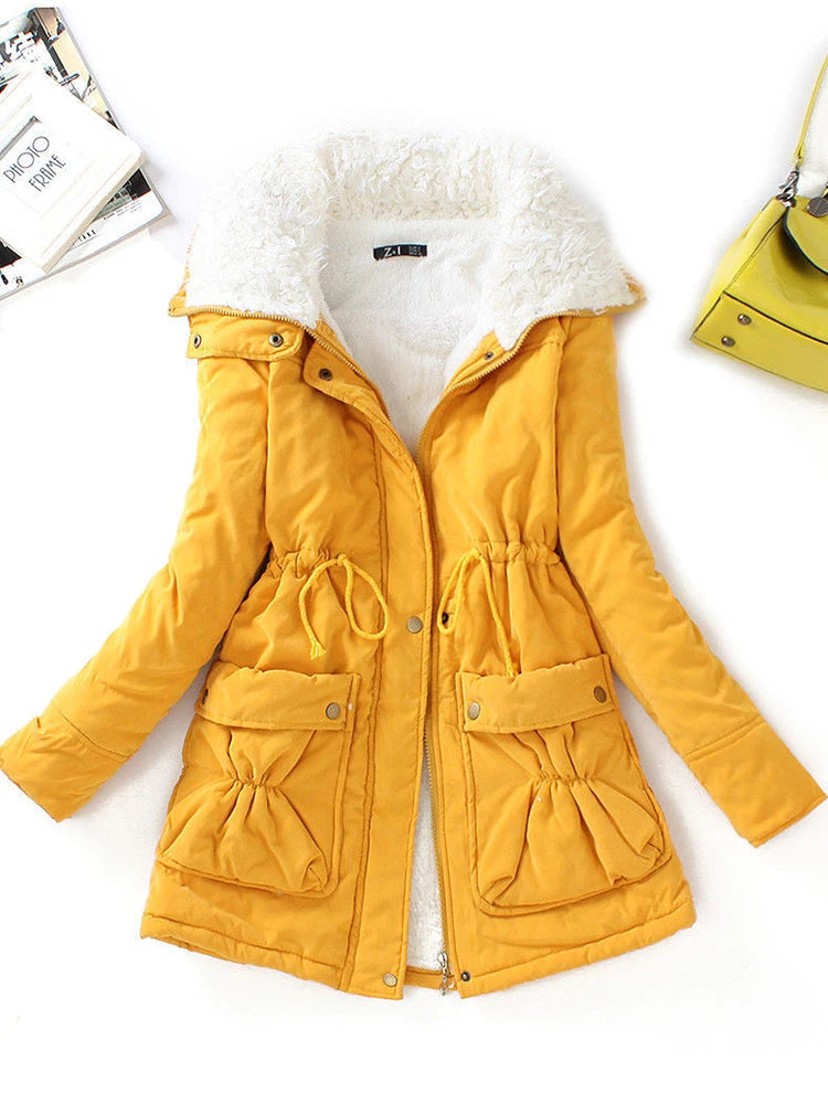 Women’s Faux Fur Lined Winter Coat – Adjustable Fit & Cozy Style 1