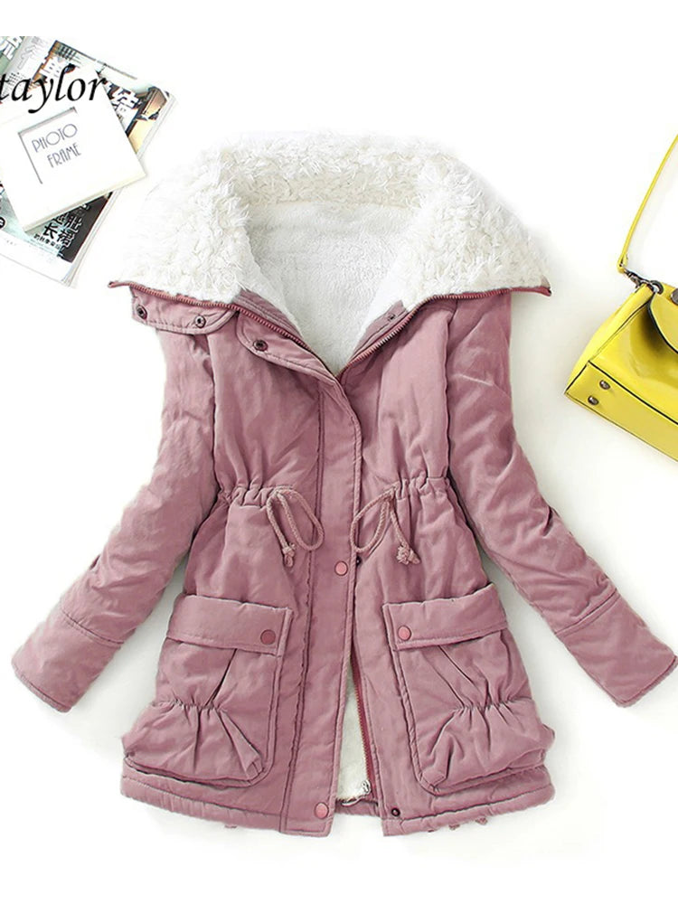 Women’s Faux Fur Lined Winter Coat – Adjustable Fit & Cozy Style 3
