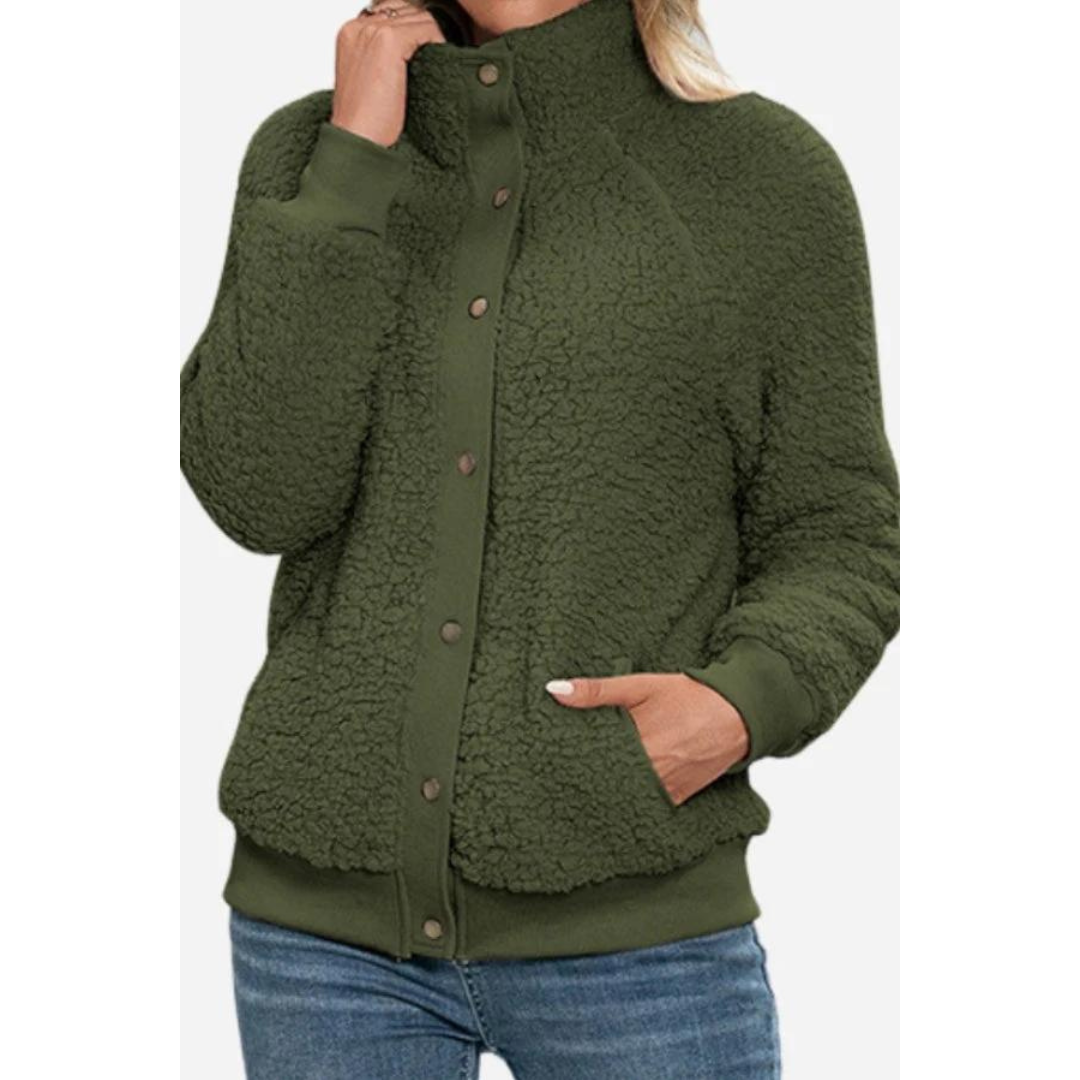 Women's Fleece Jacket – Cozy Stand Collar for Chic Winter Style 1