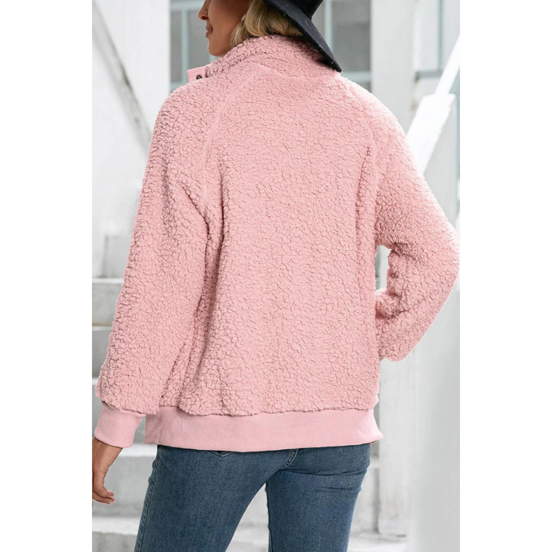 Women's Fleece Jacket – Cozy Stand Collar for Chic Winter Style 2