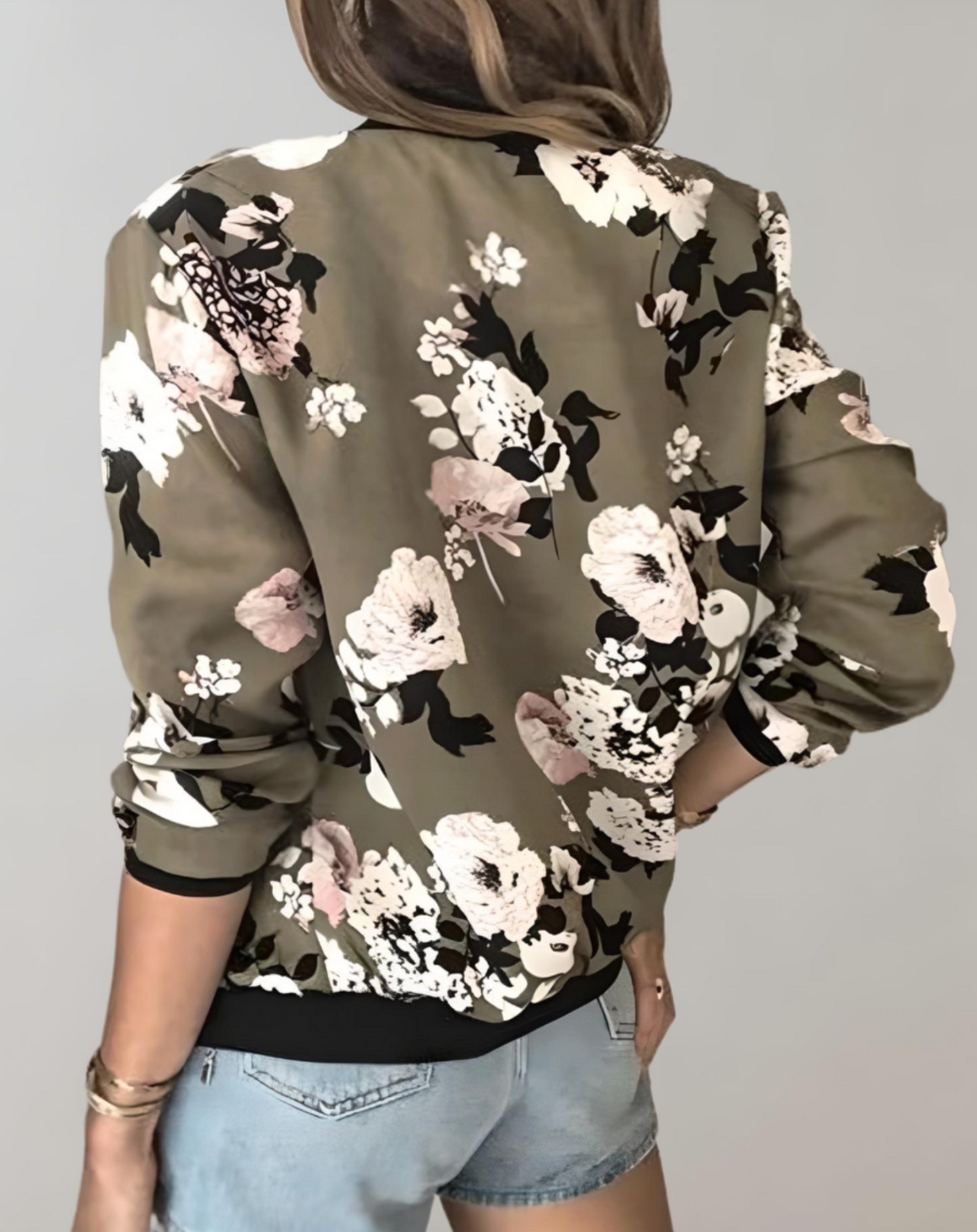 Women's Floral Bomber Jacket – Chic Style for Everyday Wear 1