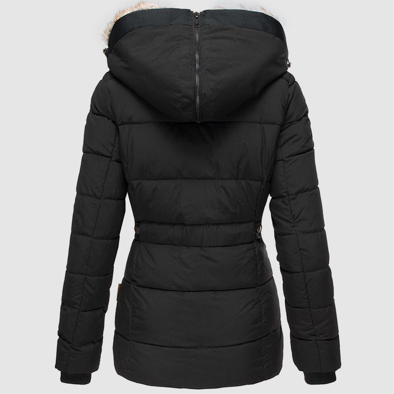 Women's Fur-Collar Hooded Jacket – Insulated & Stylish Winter Coat 5