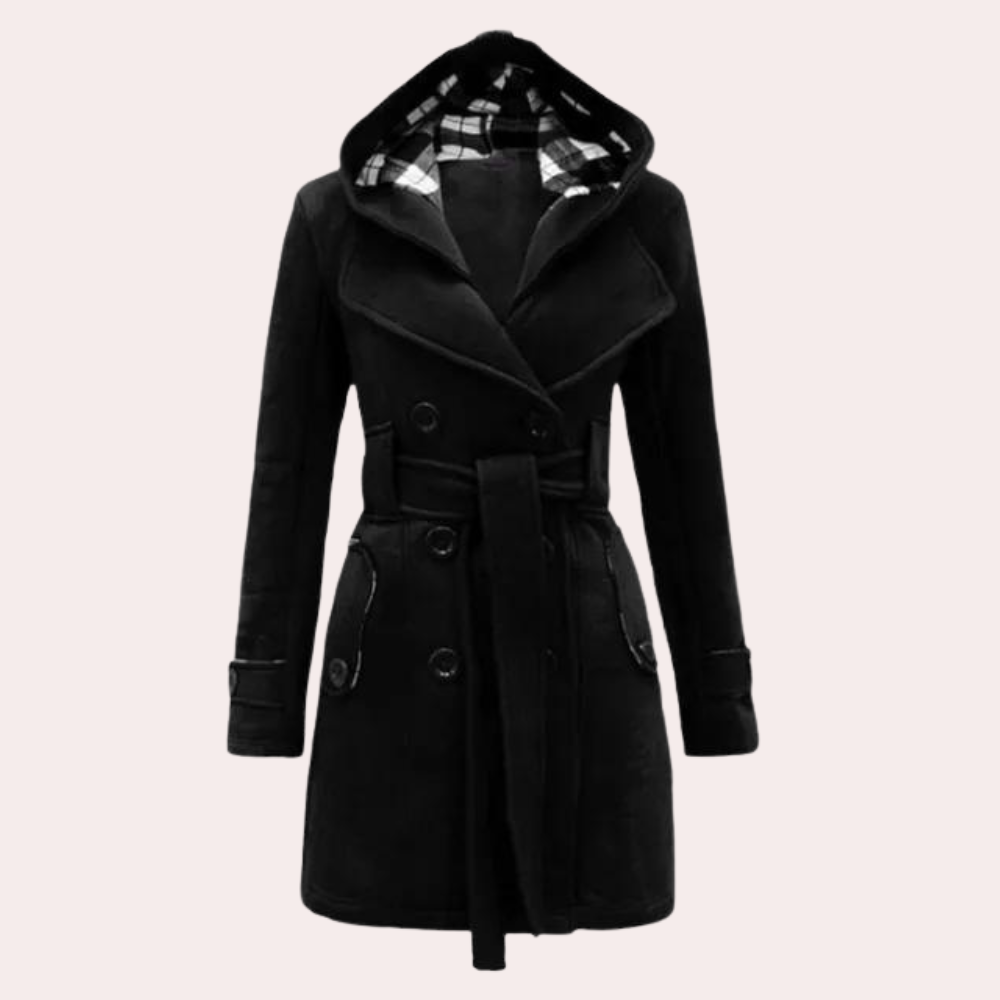 Women's Hooded Checkered Coat – Stylish Warmth for Winter 1