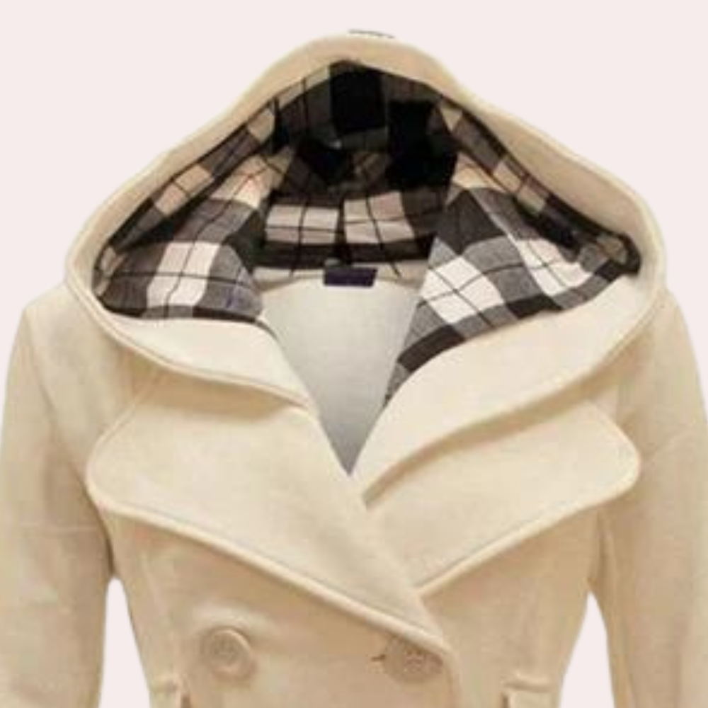 Women's Hooded Checkered Coat – Stylish Warmth for Winter 5