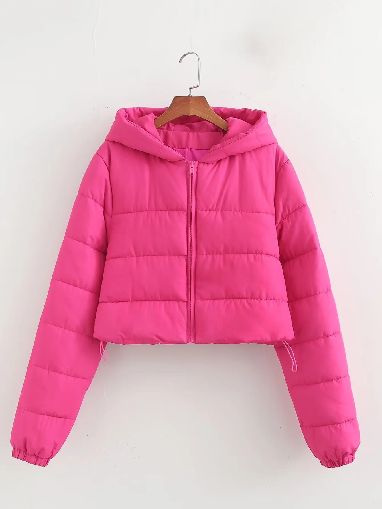 Women's Hooded Cropped Jacket – Slim Fit for Winter Warmth 1