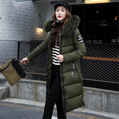 Women's Hooded Down Jacket – Chic Faux Fur Collar for Winter 1