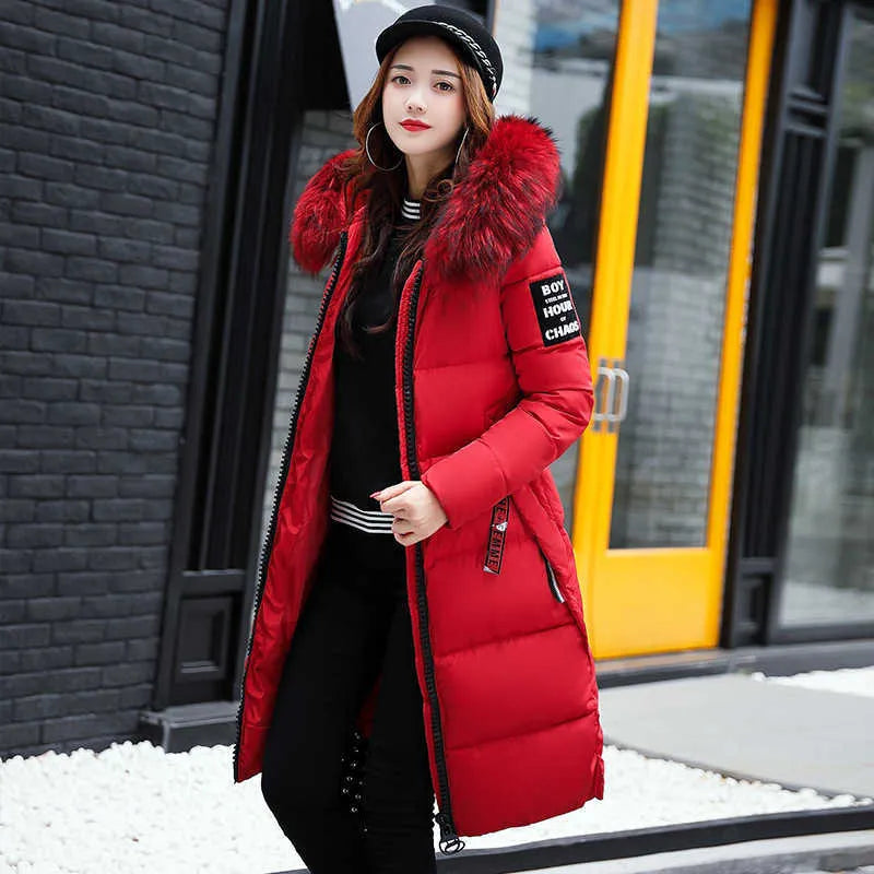 Women's Hooded Down Jacket – Chic Faux Fur Collar for Winter 4