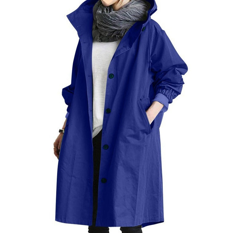 Women's Hooded Overcoat – Water-Resistant with Stylish Comfort 1