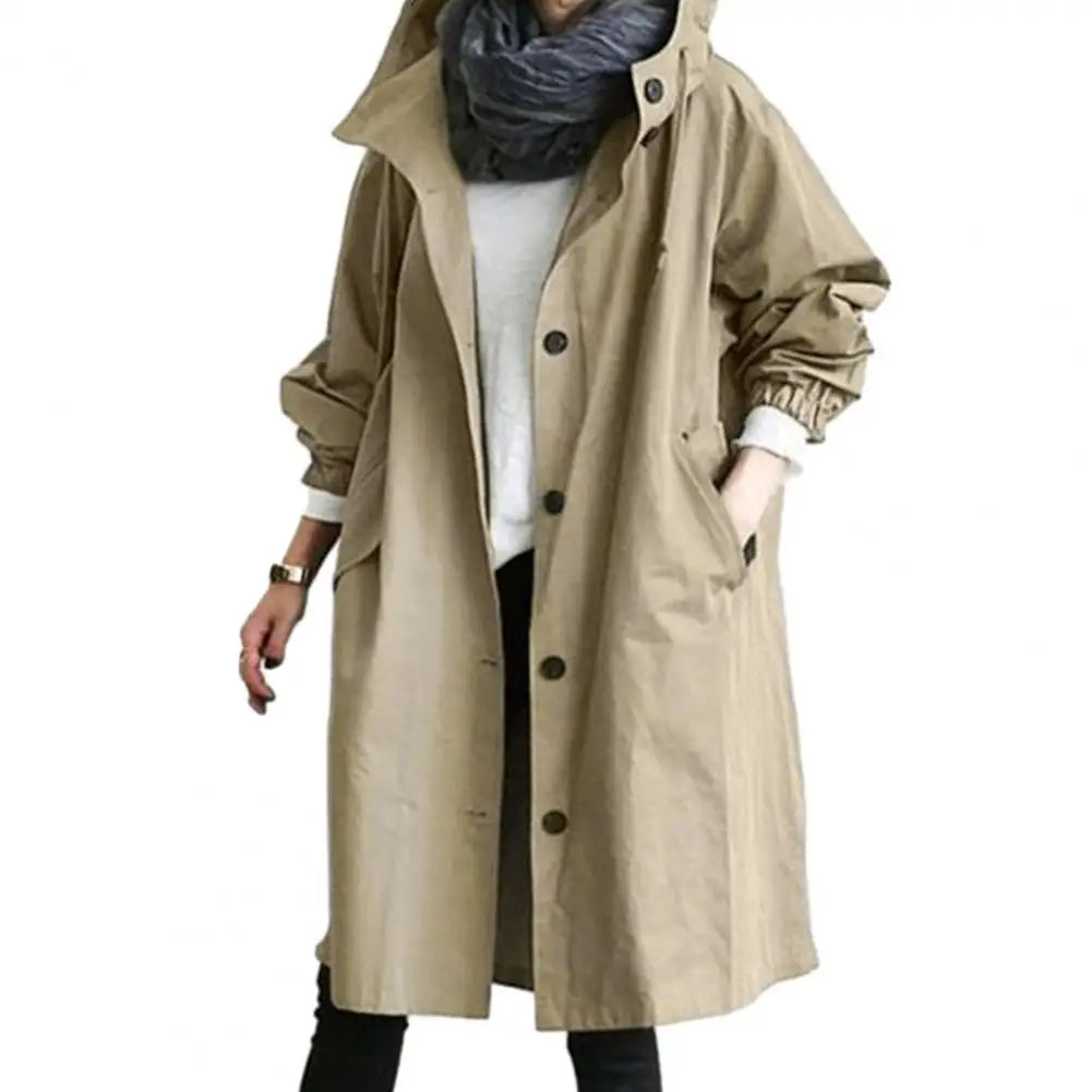 Women's Hooded Overcoat – Water-Resistant with Stylish Comfort 3