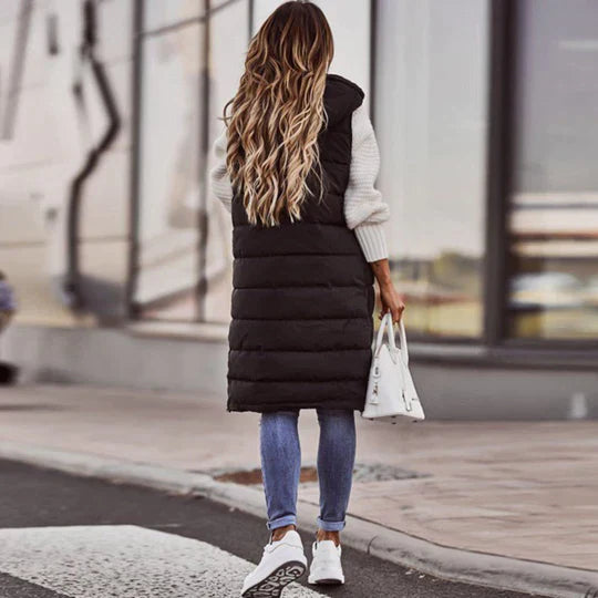 Women's Hooded Padded Coat – Stylish Mid-Length for Winter 5