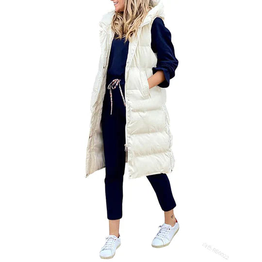 Women's Hooded Padded Coat – Stylish Mid-Length for Winter 9