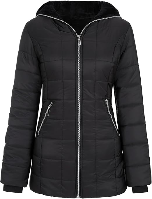 Women's Hooded Padded Jacket – Plush Lining for Cozy Warmth 3
