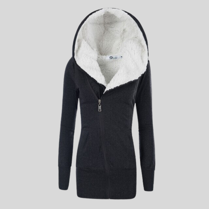 Women's Hooded Winter Jacket – Stylish Slant Zip for Cozy Warmth 4