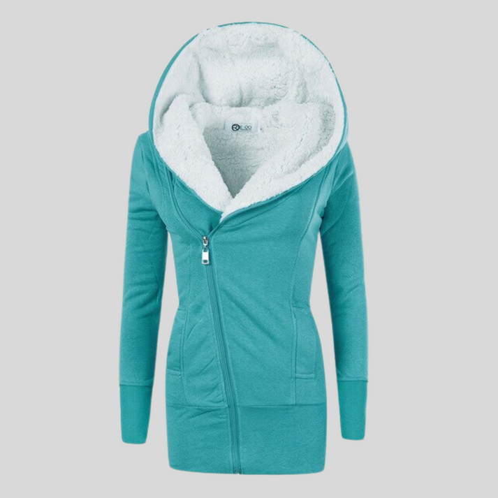 Women's Hooded Winter Jacket – Stylish Slant Zip for Cozy Warmth 6