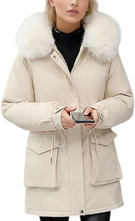 Women’s Insulated Parka Coat – Stylish Faux Fur Hood & Adjustable Fit 3
