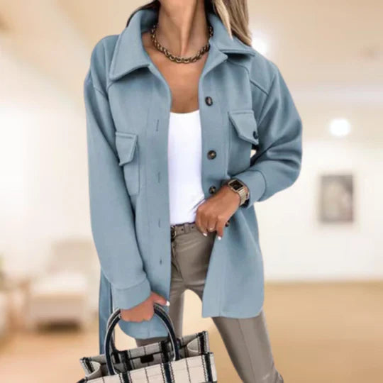 Women's Lapel Trench Coat – Tailored Fit with Chic Belt 2