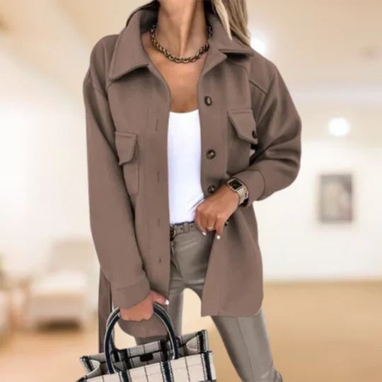 Women's Lapel Trench Coat – Tailored Fit with Chic Belt 6