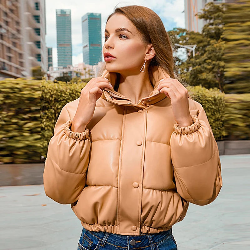 Women's Leather Jacket – Chic PU Design for Winter Warmth 3