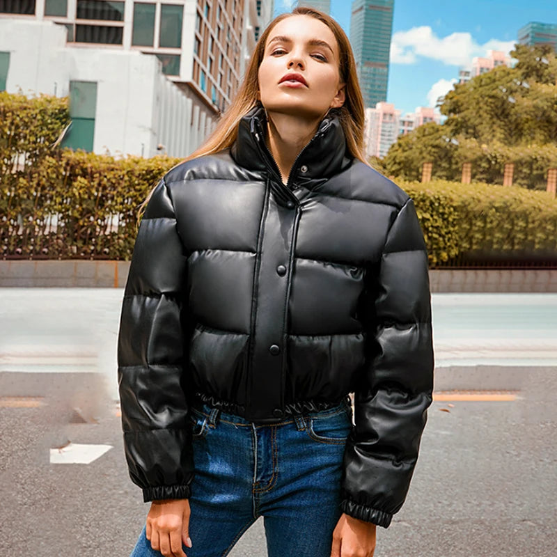 Women's Leather Jacket – Chic PU Design for Winter Warmth 4