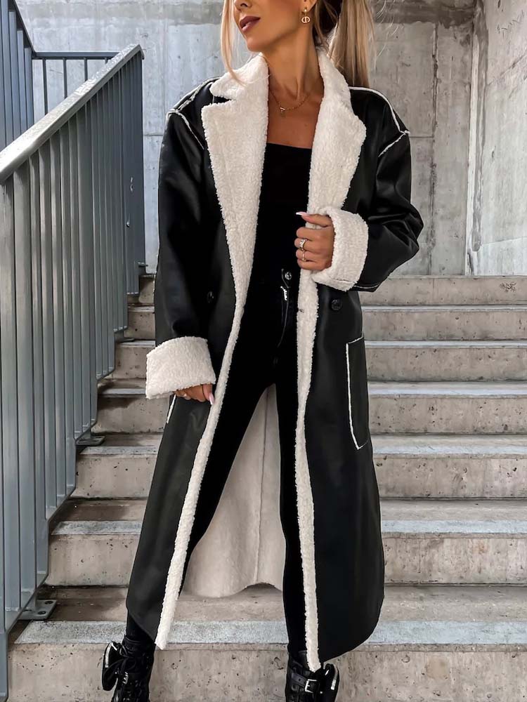 Women's Leather Winter Jacket – Chic Style with Cozy Comfort 1