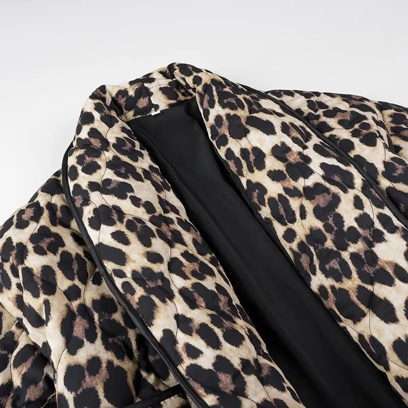 Women's Leopard Print Jacket – Chic Comfort for Casual Style 2