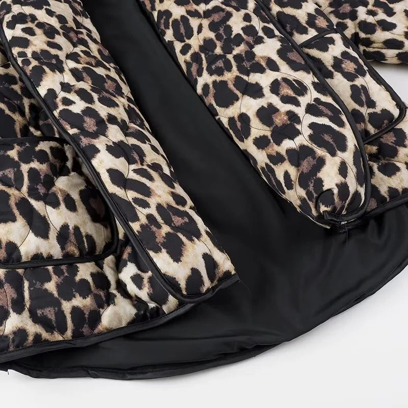 Women's Leopard Print Jacket – Chic Comfort for Casual Style 4