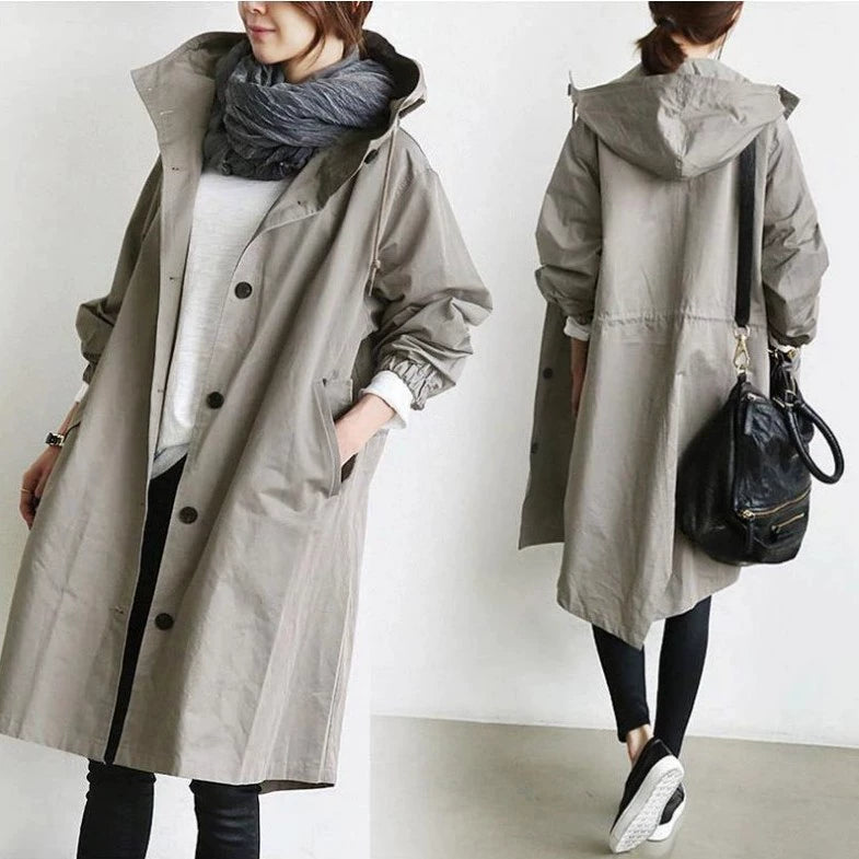 Women's Lightweight Windbreaker Dress – Stylish Comfort for Fall 0