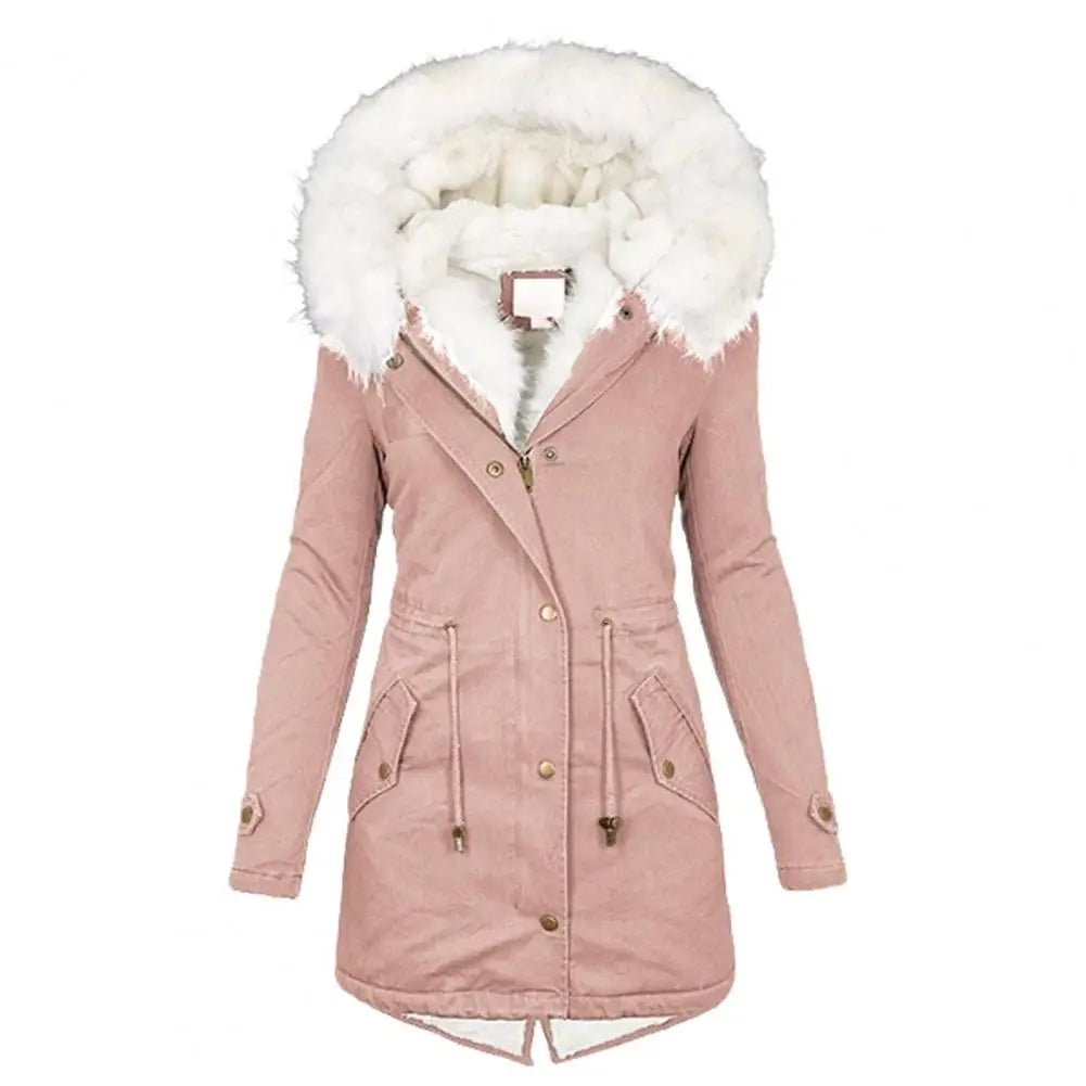 Women's Long Faux Fur Coat – Warm Padded Design for Winter 7