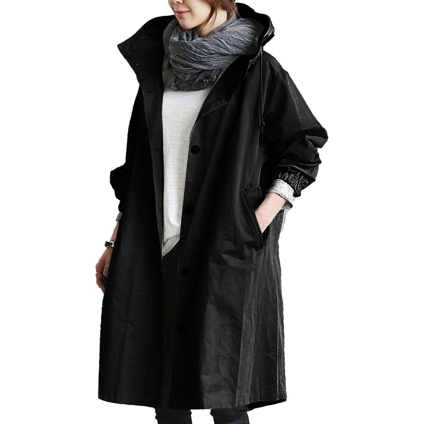 Women's Longline Windbreaker – Stylish & Cozy for Autumn 1
