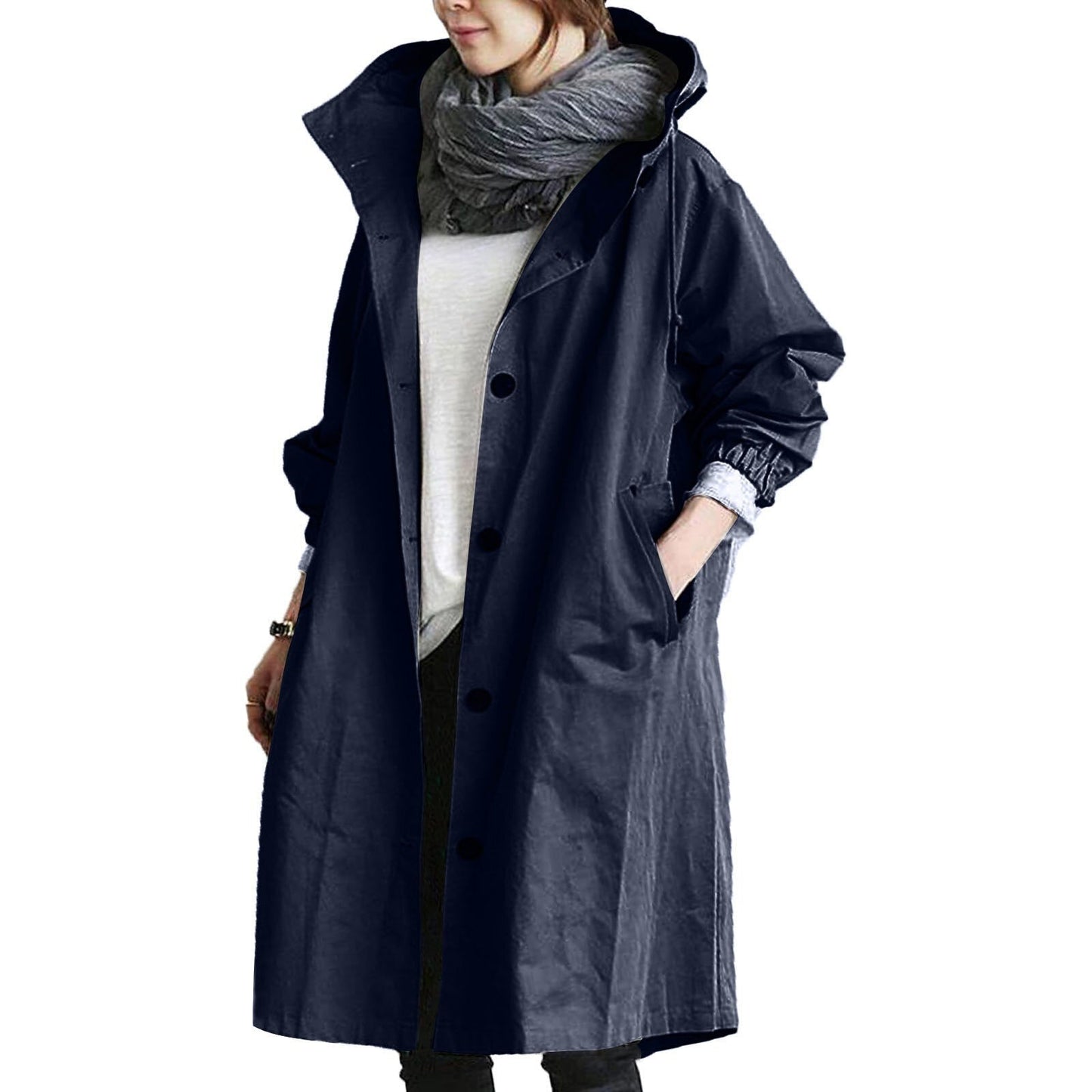 Women's Longline Windbreaker – Stylish & Cozy for Autumn 2
