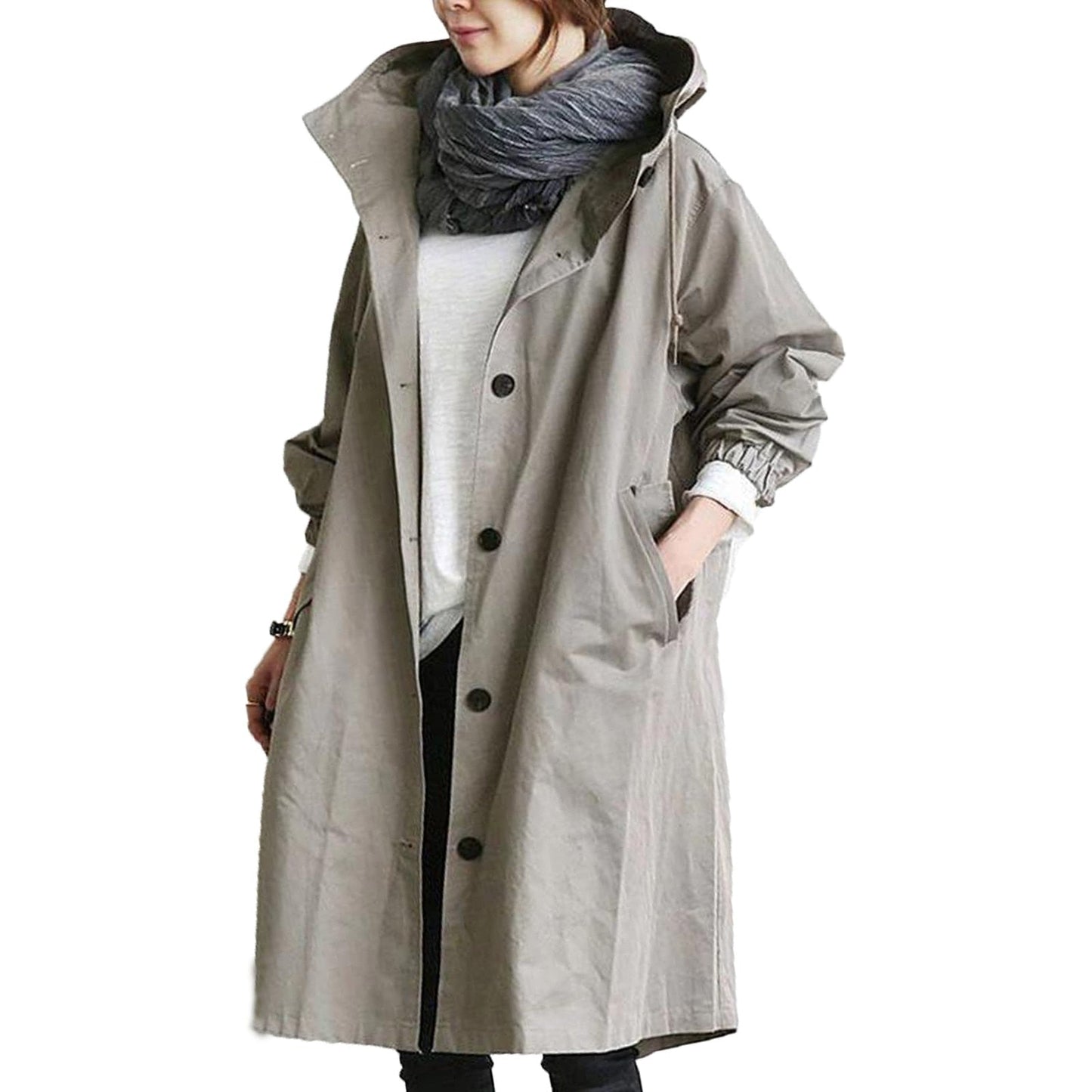 Women's Longline Windbreaker – Stylish & Cozy for Autumn 3