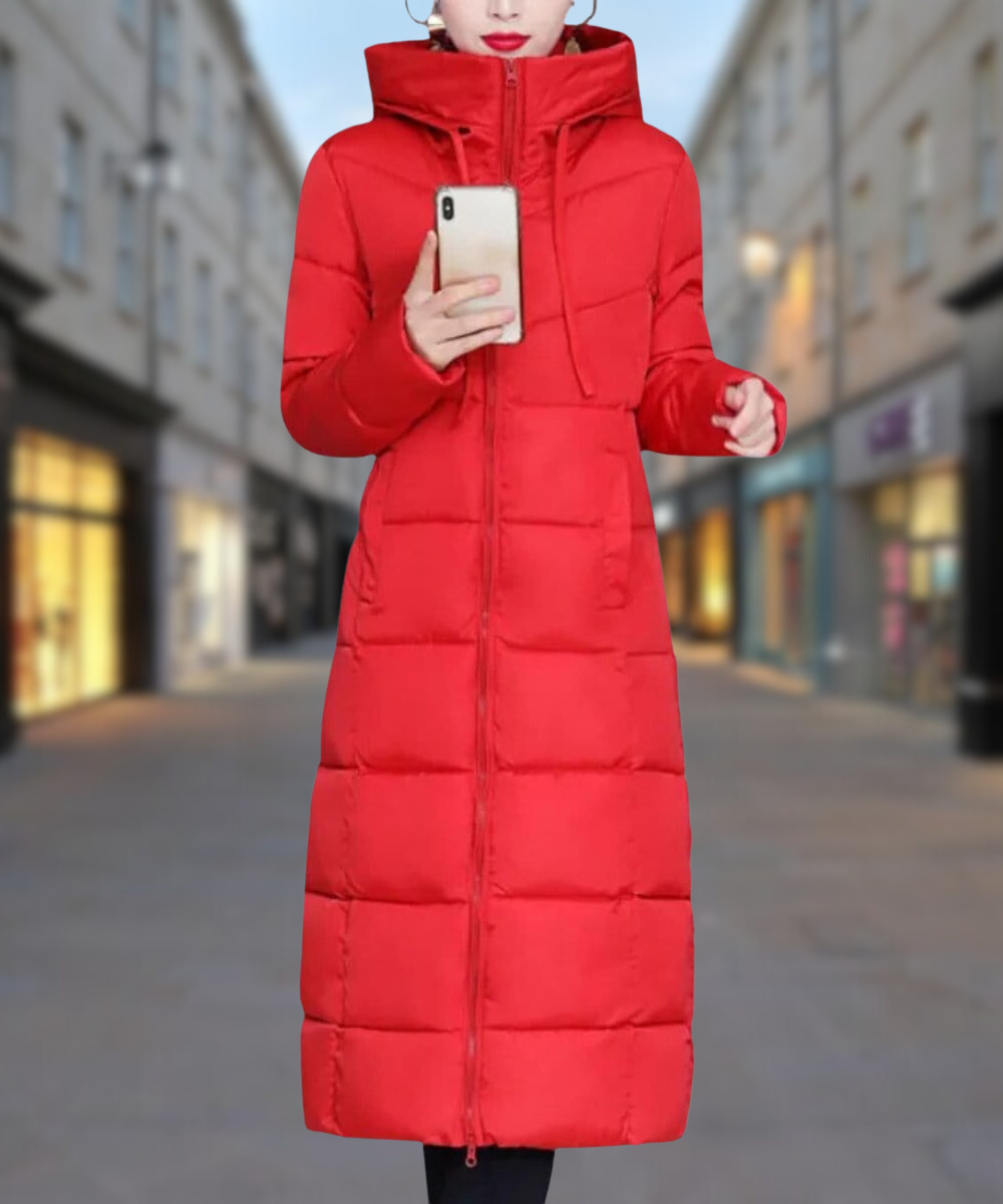 Women's Mid-Length Down Jacket – Cozy Cotton-Padded Warmth 1