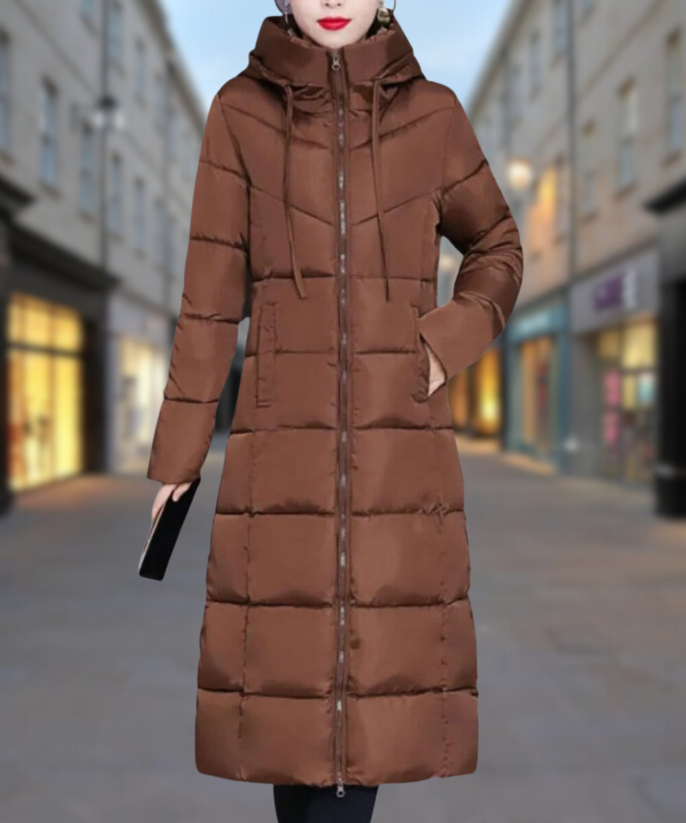Women's Mid-Length Down Jacket – Cozy Cotton-Padded Warmth 3