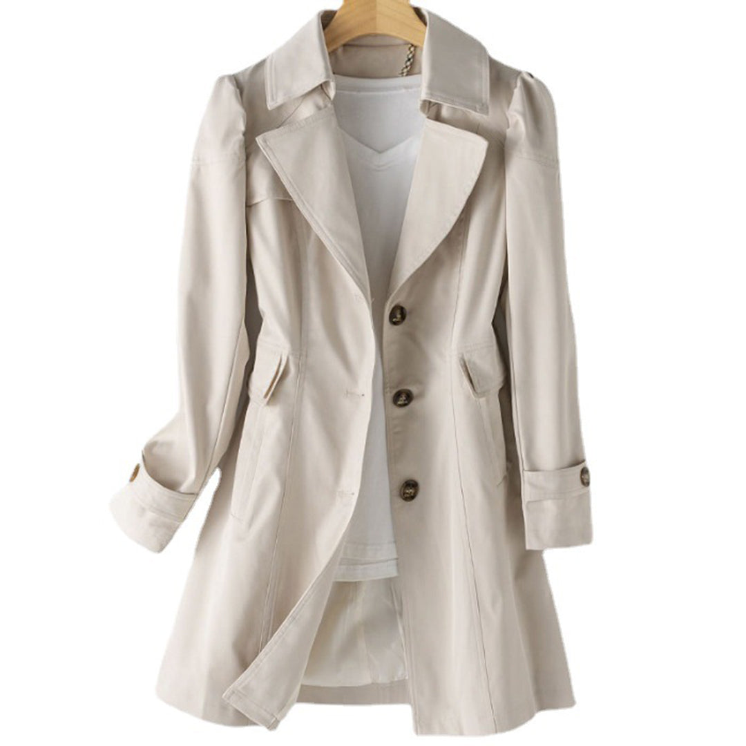 Women's Midi Trench Coat – Double-Breasted Elegance for Every Occasion 1