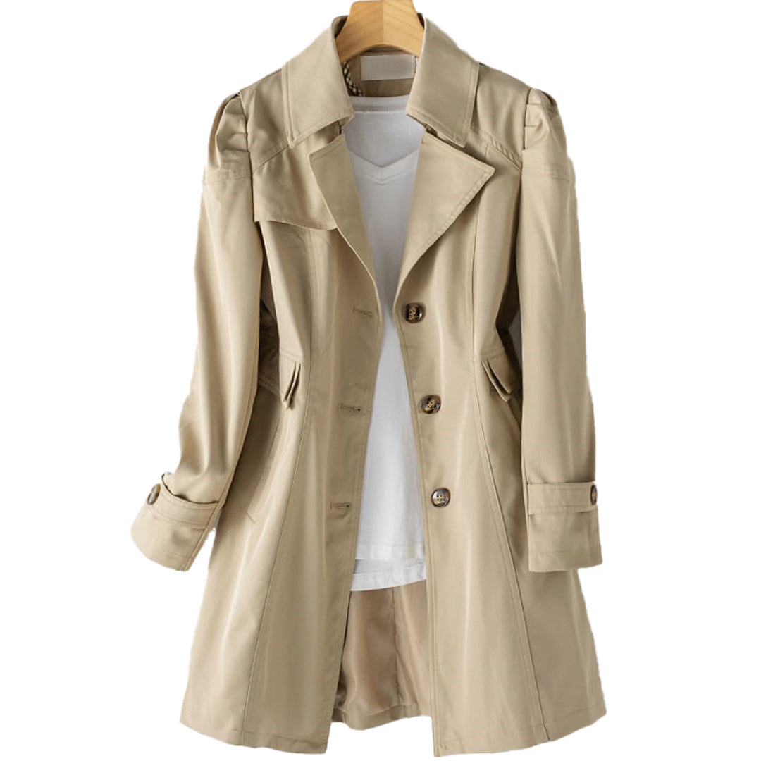 Women's Midi Trench Coat – Double-Breasted Elegance for Every Occasion 2