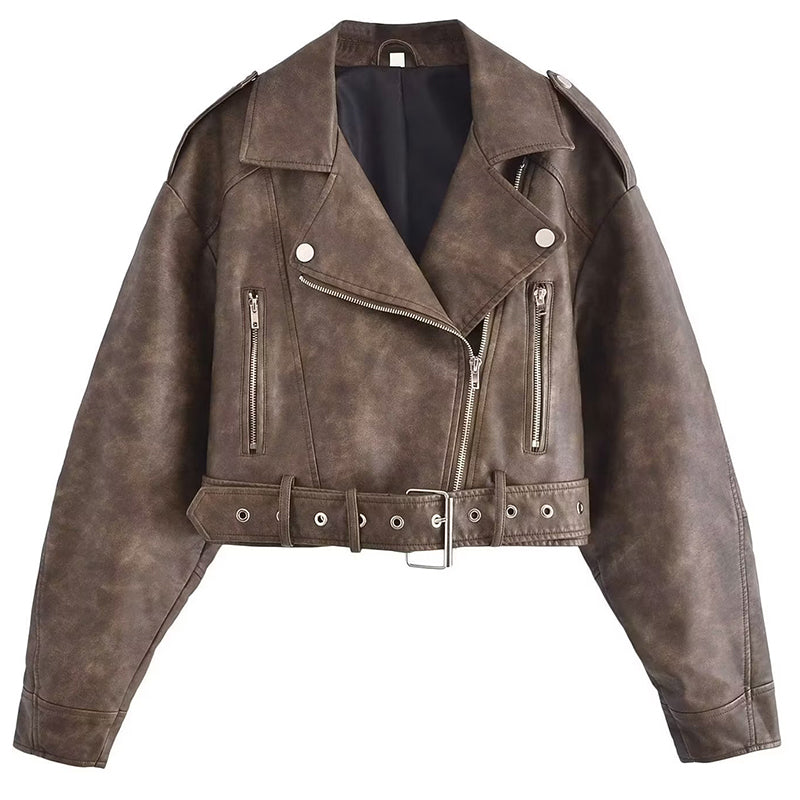 Women's Motorcycle Jacket – Edgy PU Leather for Street Style 4