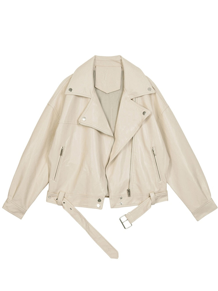 Women's Oversized Faux Leather Jacket – Trendy Comfort for Every Occasion 0