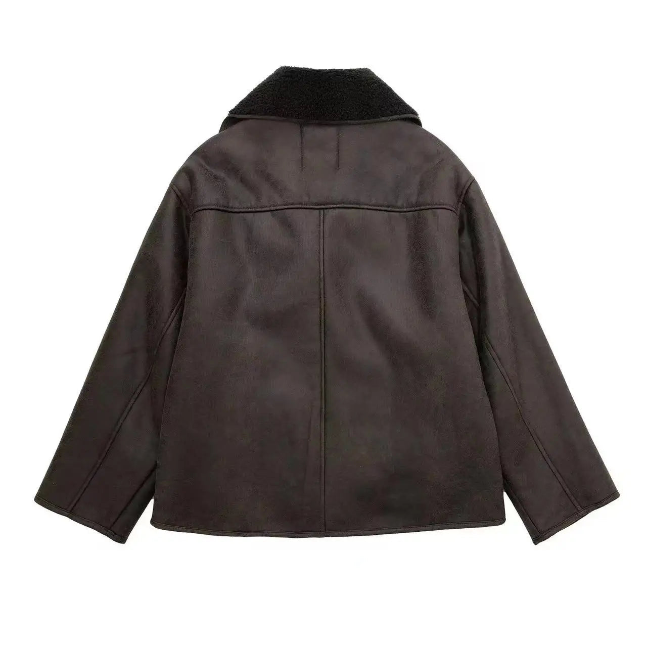 Women's Oversized Pilot Jacket – Cozy Teddy Lining for Winter 2