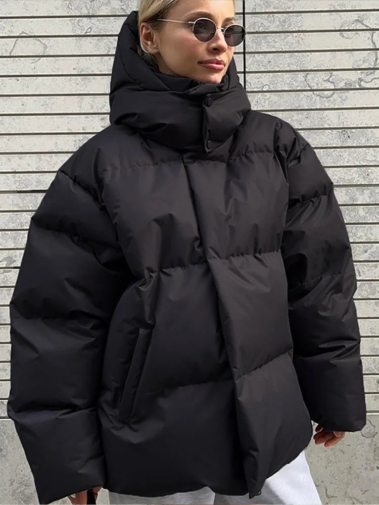 Women's Oversized Puff Jacket – Cozy Hood for Chilly Days 3