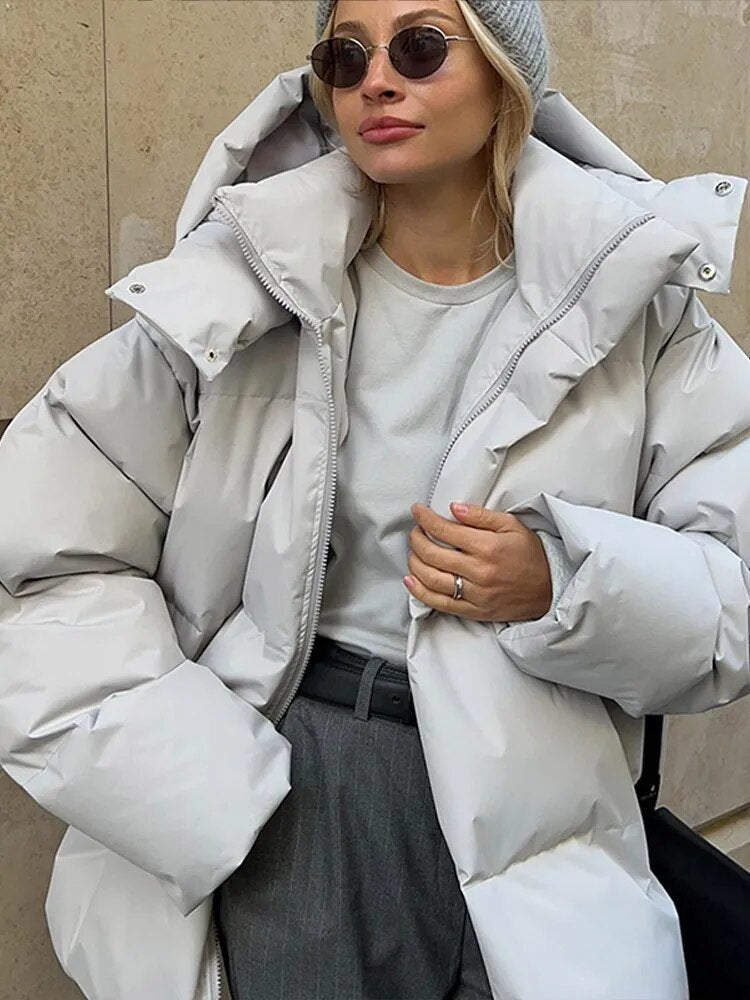 Women's Oversized Puff Jacket – Cozy Hood for Chilly Days 5