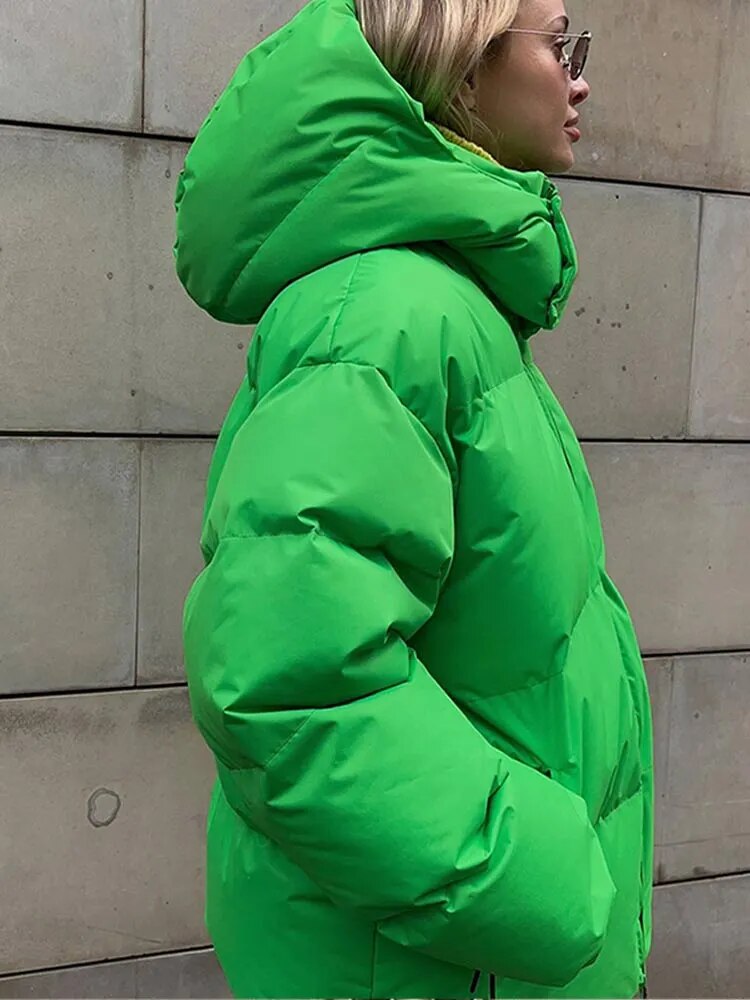 Women's Oversized Puff Jacket – Cozy Hood for Chilly Days 7