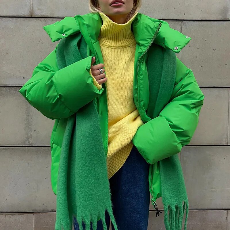 Women's Oversized Puff Jacket – Cozy Hood for Chilly Days 8