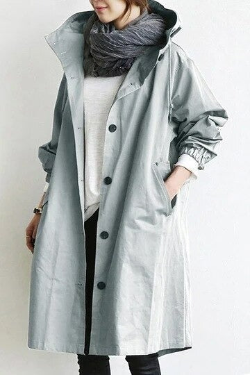 Women's Oversized Trench Coat – Water-Repellent for All-Season Style 1