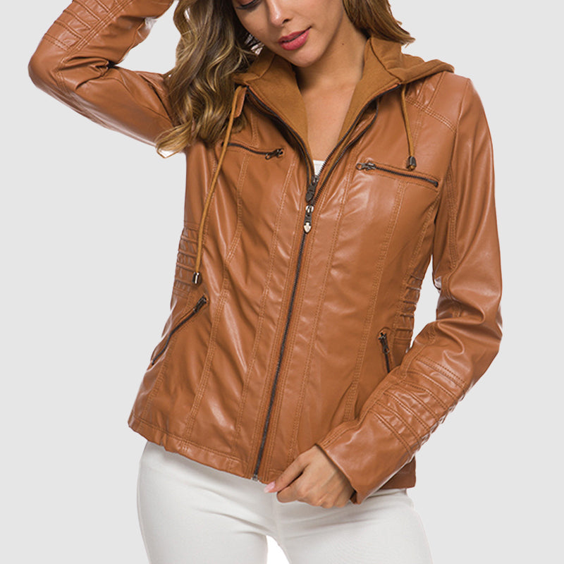 Women's PU Leather Biker Jacket – Stylish Edge for Every Season 1