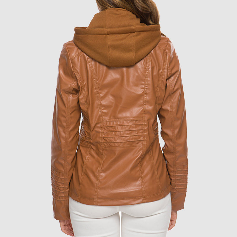 Women's PU Leather Biker Jacket – Stylish Edge for Every Season 3